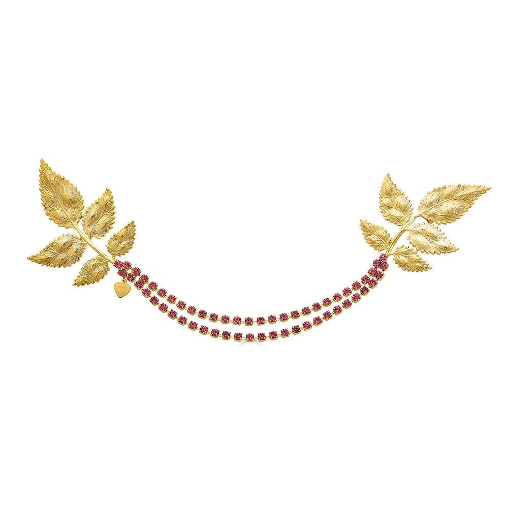 WOODLAND DREAMS CHAIN IN ROSE - Epona Valley | Luxury Hair Accessories | Bridal Accessories | Made In NYC