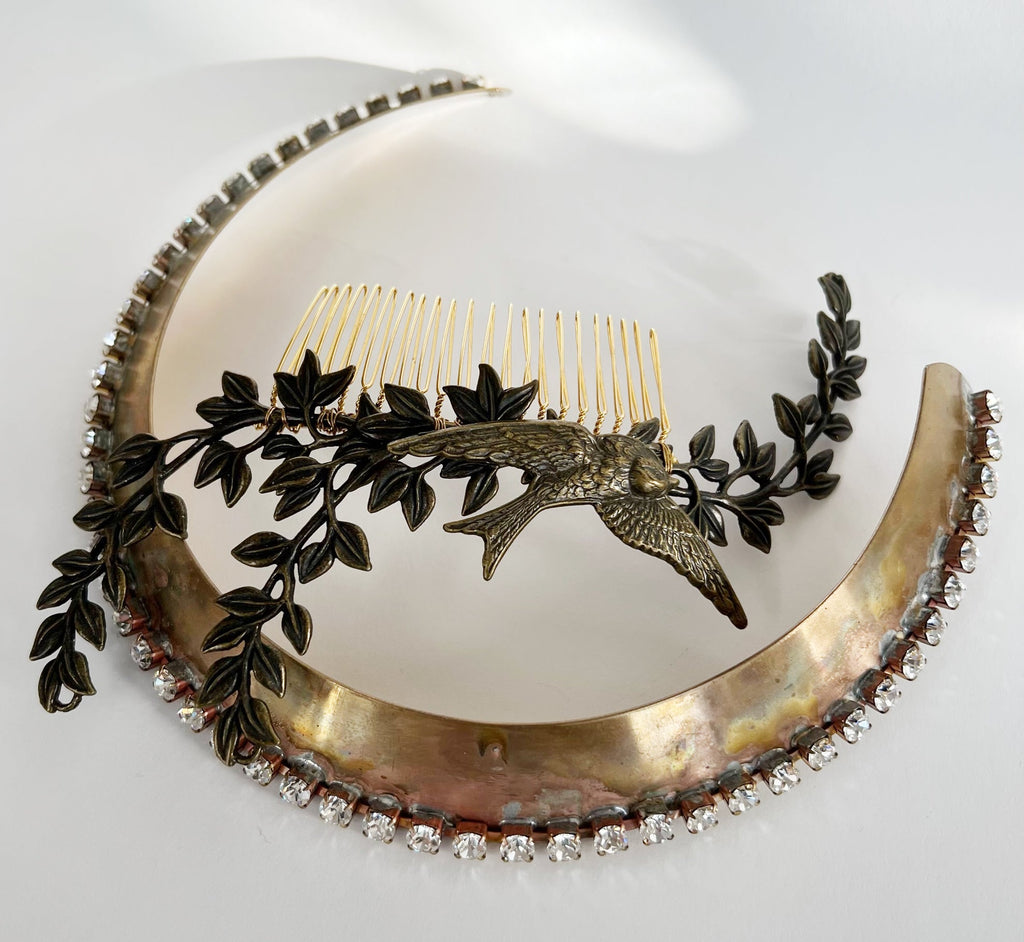 BRONZE WOODLAND COMB - Epona Valley | Luxury Hair Accessories | Bridal Accessories | Made In NYC