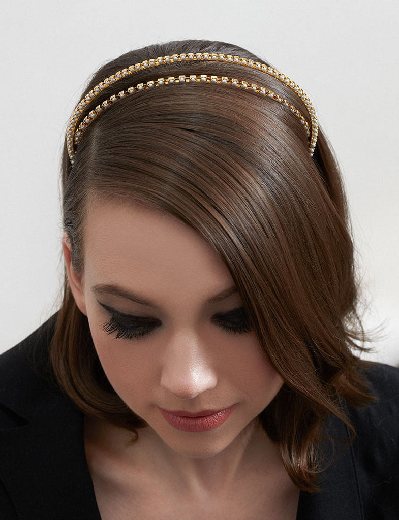 PEARL HALO HEADBAND - Epona Valley | Luxury Hair Accessories | Bridal Accessories | Made In NYC