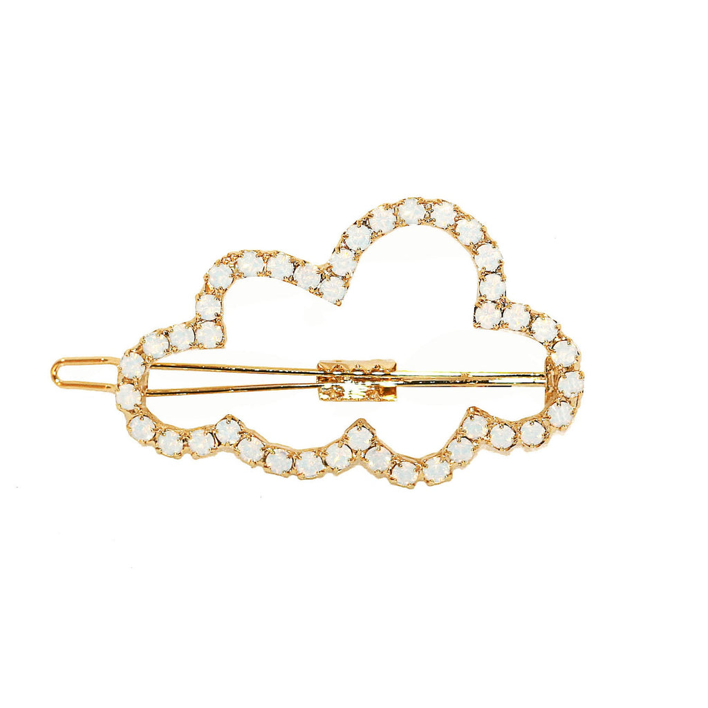 SWAROVSKI LE CLOUD BARRETTE IN WHITE OPAL - Epona Valley | Luxury Hair Accessories | Bridal Accessories | Made In NYC