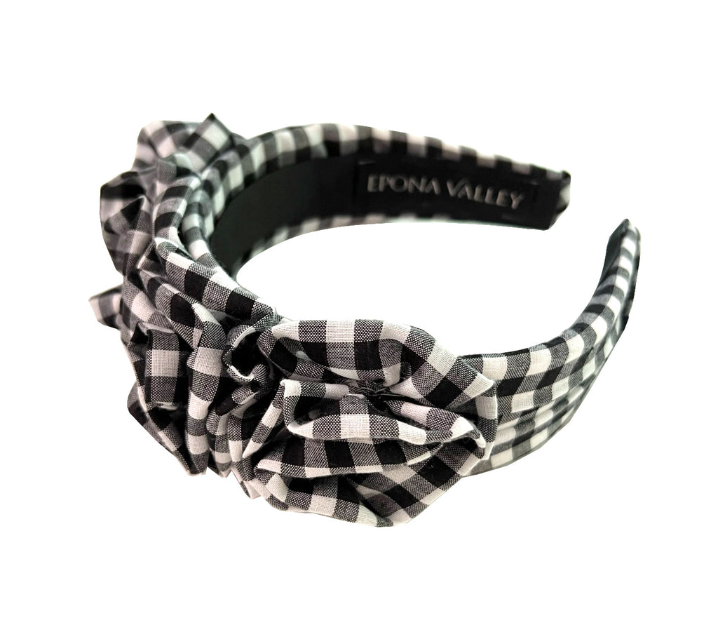 PICNIC GINGHAM HEADBAND - Epona Valley | Luxury Hair Accessories | Bridal Accessories | Made In NYC