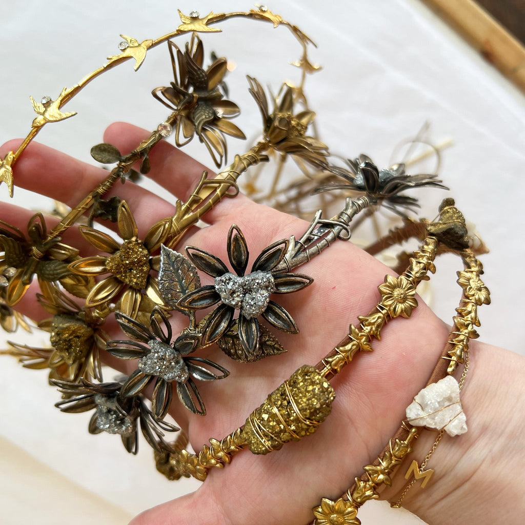 ISOBELLA GOLD DRUZY CORONET - Epona Valley | Luxury Hair Accessories | Bridal Accessories | Made In NYC