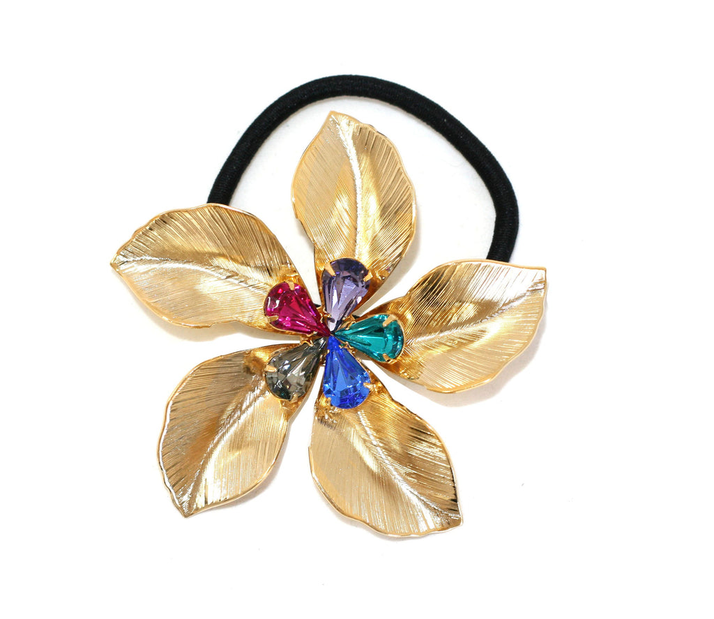 MOSAIC HIBISCUS PONY - Epona Valley | Luxury Hair Accessories | Bridal Accessories | Made In NYC