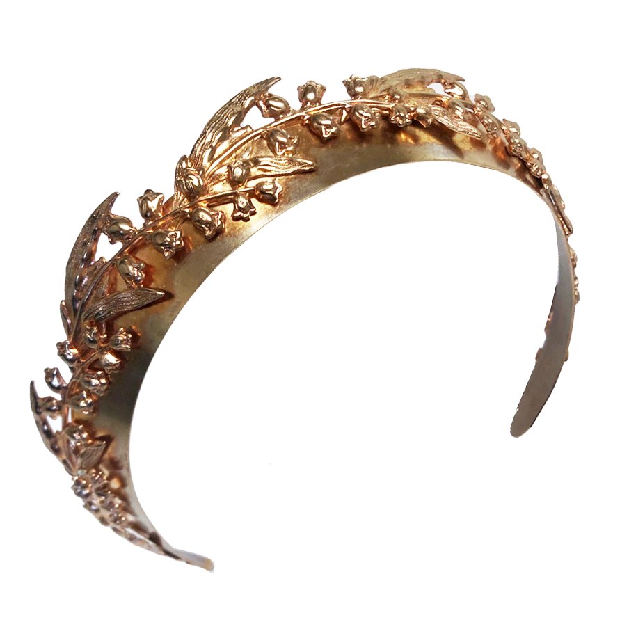 ANTIQUE ROSE GOLD LILY OF THE VALLEY CROWN - Epona Valley | Luxury Hair Accessories | Bridal Accessories | Made In NYC
