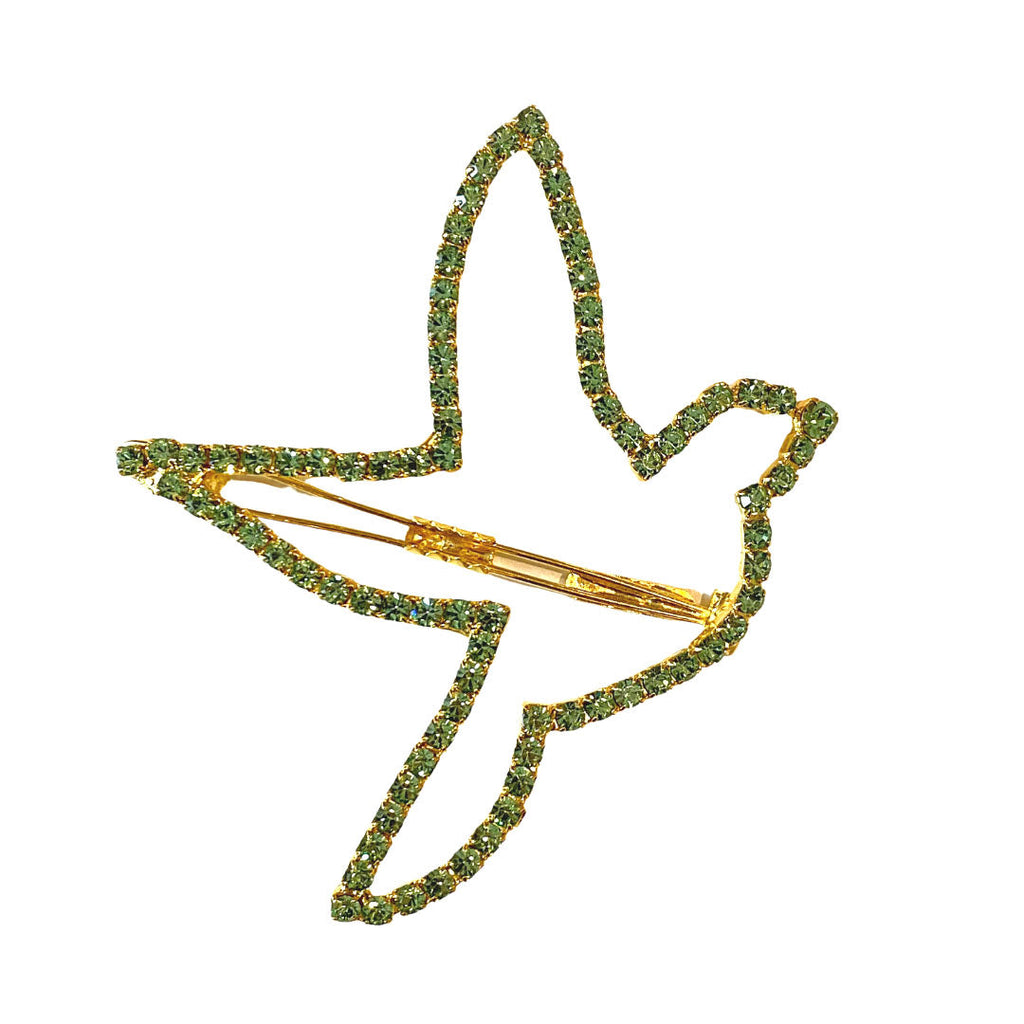 PHOENIX IN PERIDOT BARRETTE - Epona Valley | Luxury Hair Accessories | Bridal Accessories | Made In NYC