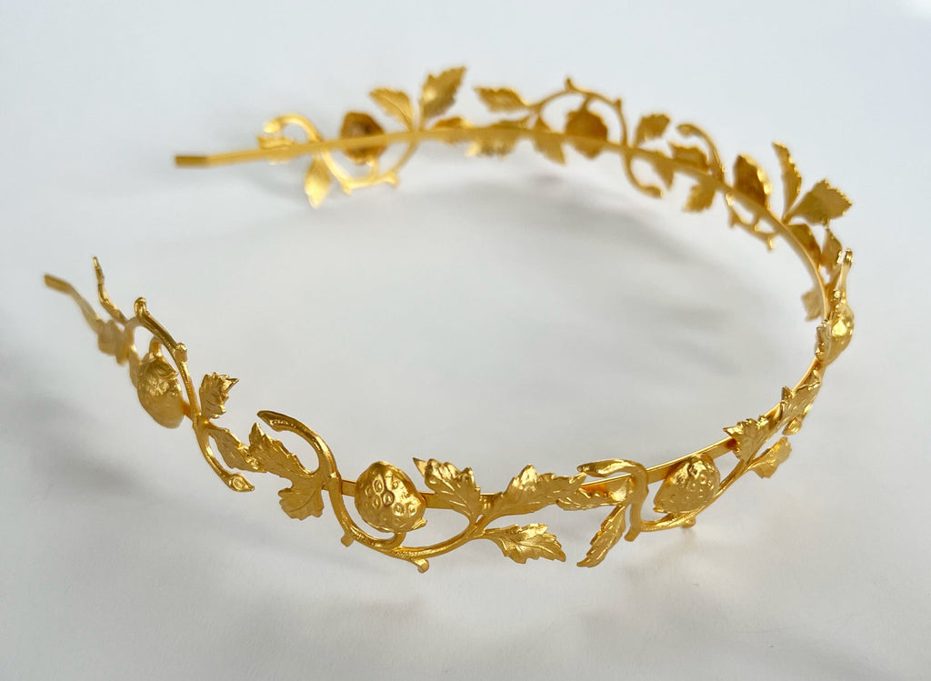 GILDED STRAWBERRY HEADBAND - Epona Valley | Luxury Hair Accessories | Bridal Accessories | Made In NYC