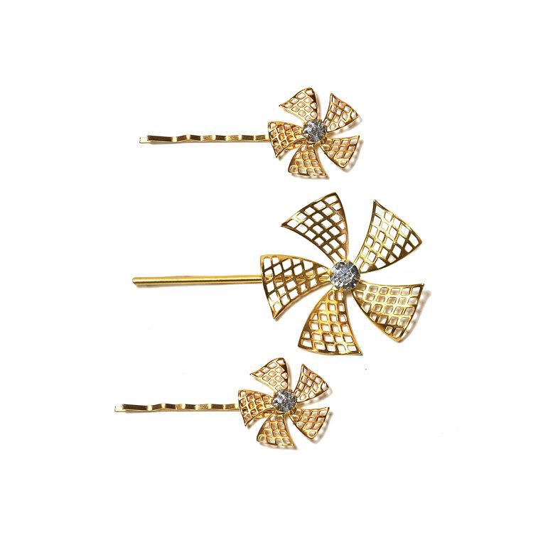 WINDMILL SWAROVSKI BOBBY SET - Epona Valley | Luxury Hair Accessories | Bridal Accessories | Made In NYC
