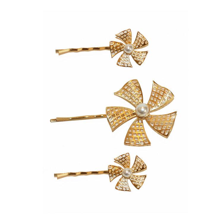 WINDMILL PEARL BOBBY SET - Epona Valley | Luxury Hair Accessories | Bridal Accessories | Made In NYC